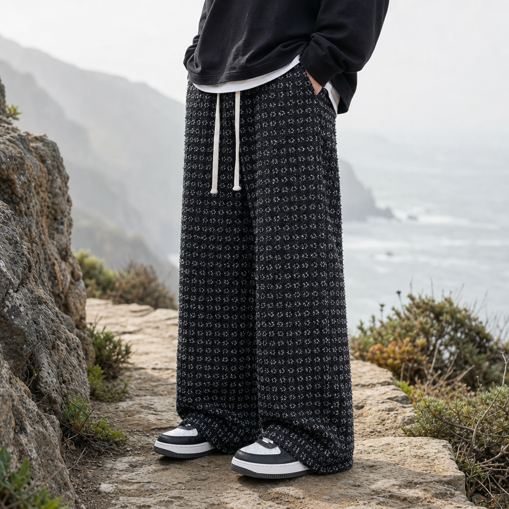 Nathan | Sperlonga Textured Wide-Leg Pants