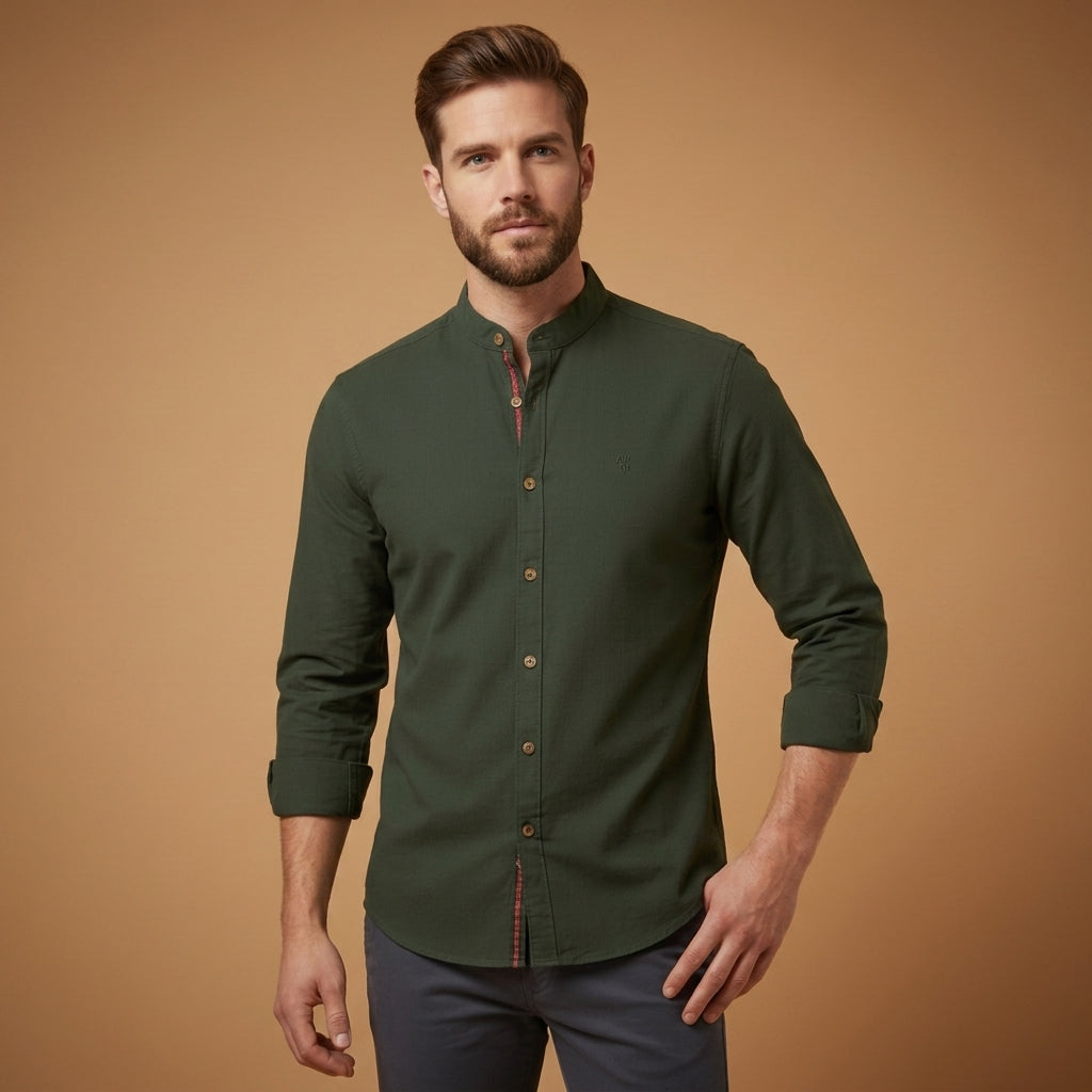 Noah | Gordes Stand Collar Shirt