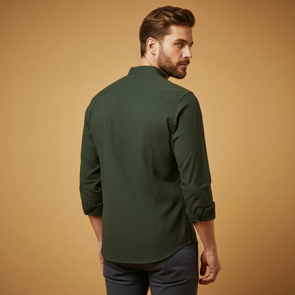 Noah | Gordes Stand Collar Shirt