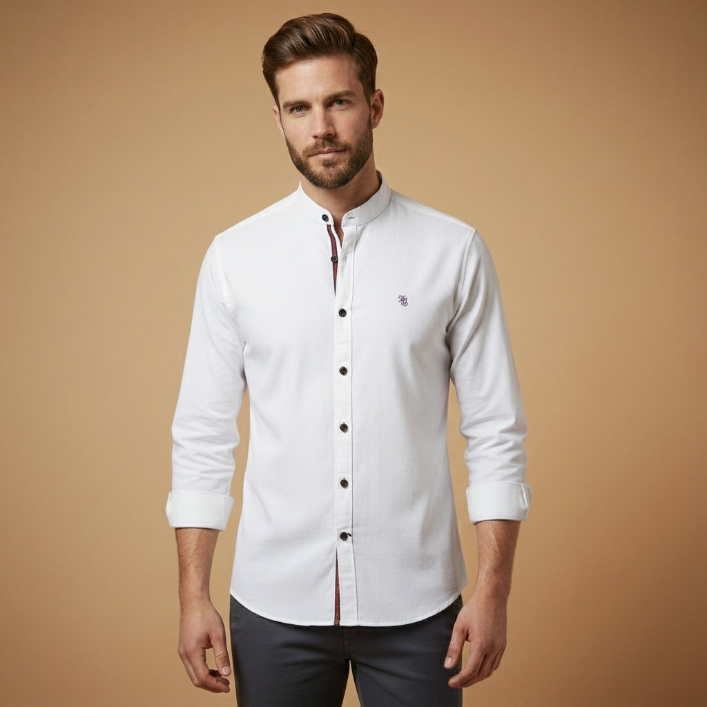 Noah | Gordes Stand Collar Shirt