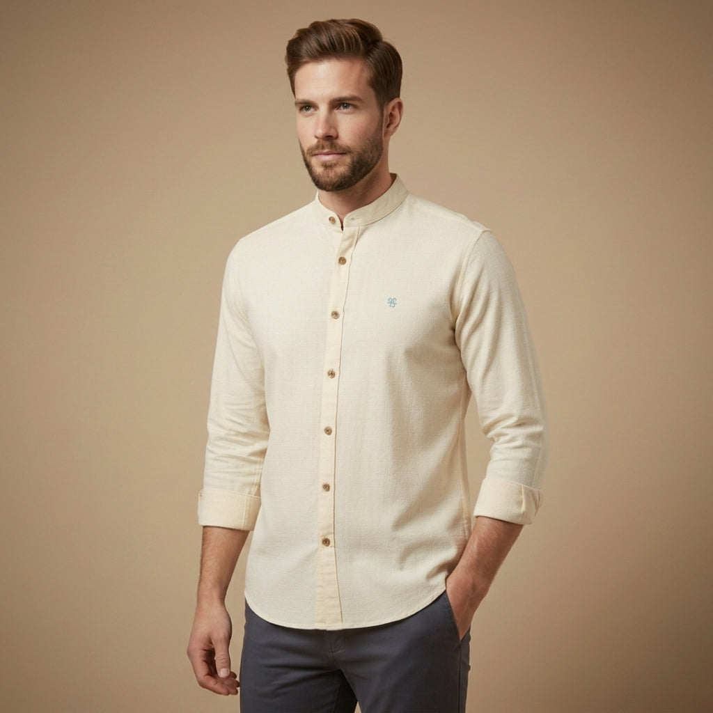 Noah | Gordes Stand Collar Shirt