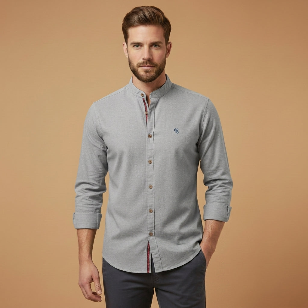 Noah | Gordes Stand Collar Shirt