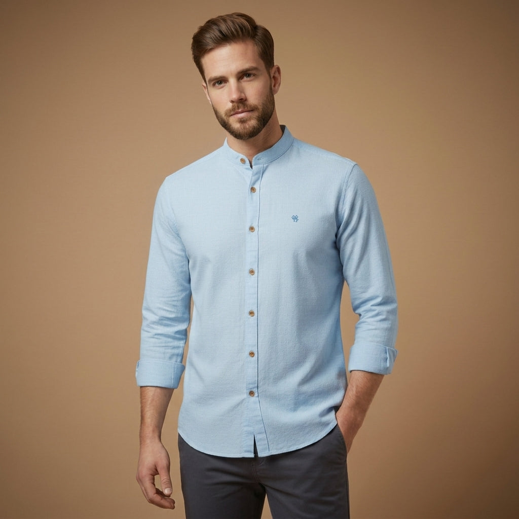 Noah | Gordes Stand Collar Shirt