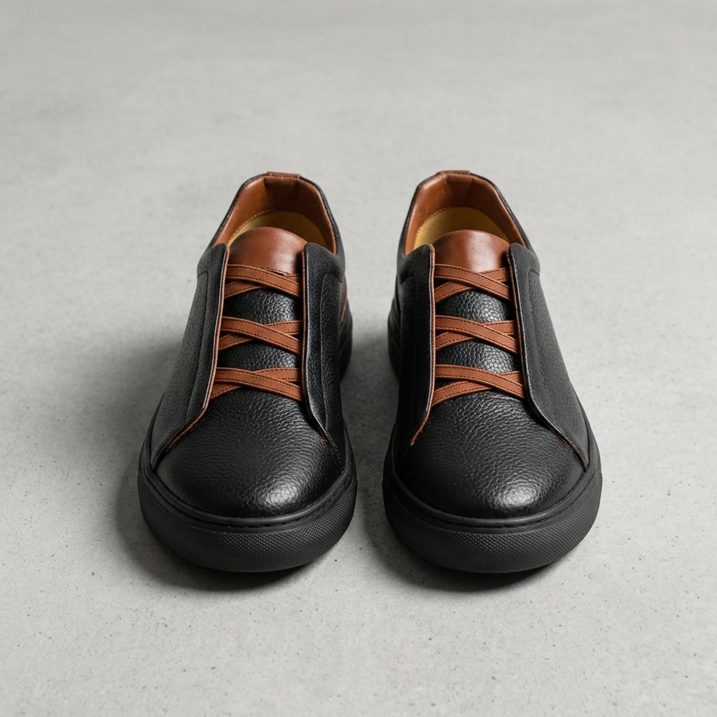 Noah | Mayfair Faux Leather Crossover Trainers