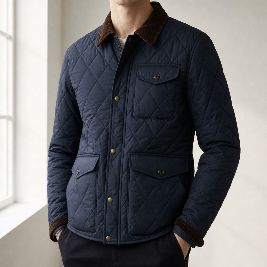 Nolan | Tinos Quilted Corduroy Collar Jacket