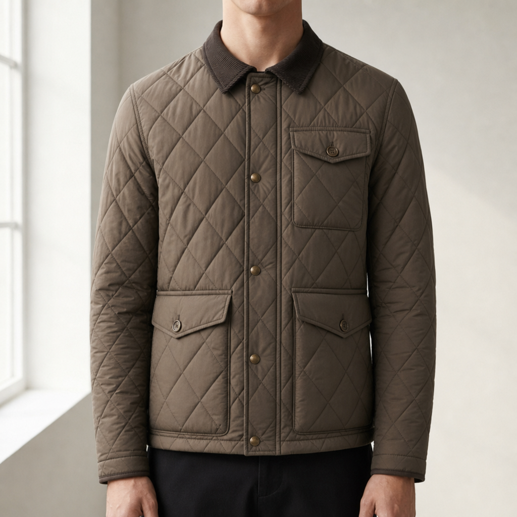 Nolan | Tinos Quilted Corduroy Collar Jacket