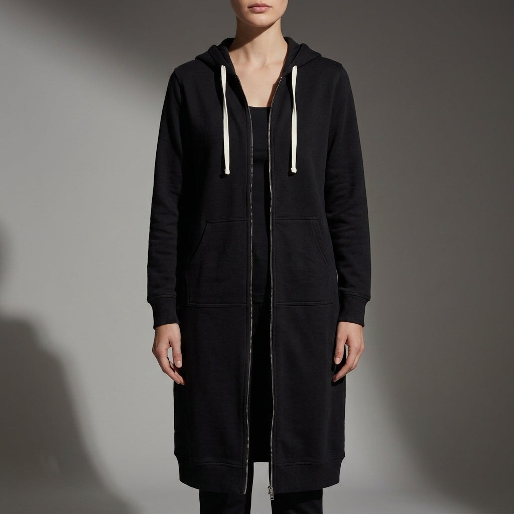 Nora | Folegandros Longline Zip Hoodie