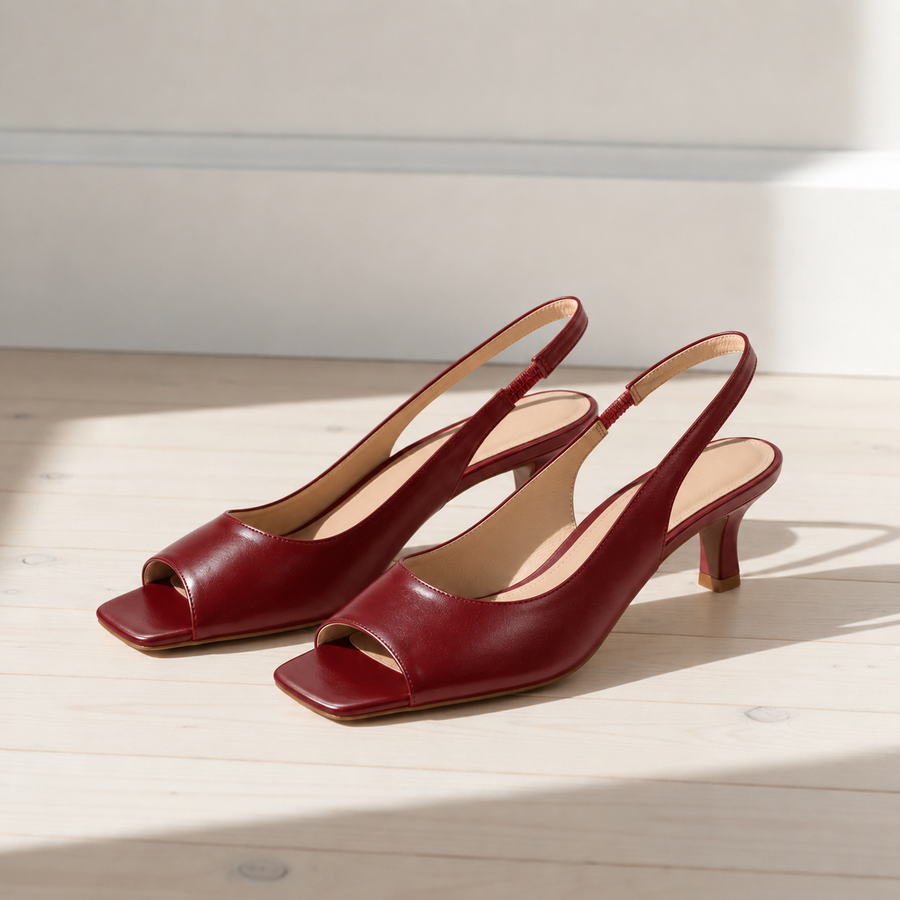 Nova | Cartagena Leather Slingback Heels