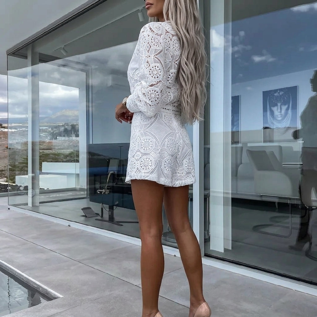 Nova | Comporta Lace Blouse Shorts Set