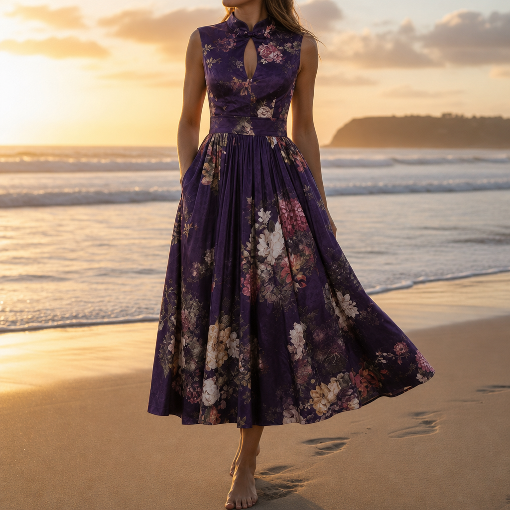 Nova | Trujillo Floral A-Line Maxi Dress