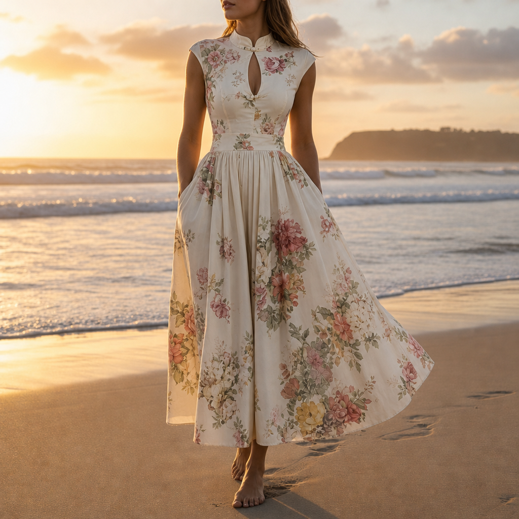 Nova | Trujillo Floral A-Line Maxi Dress