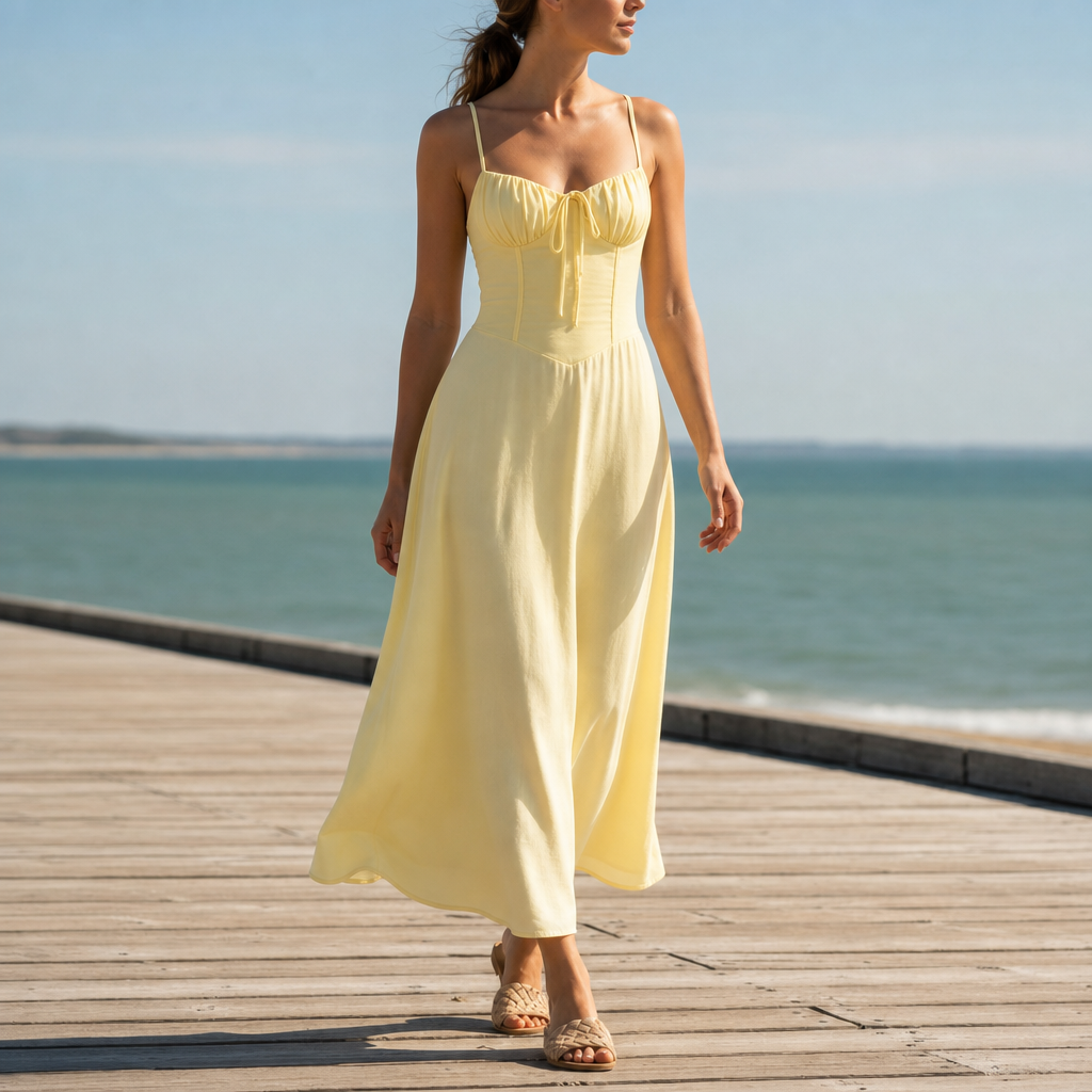 Olivia | Hondarribia Corset Bodice Maxi Dress