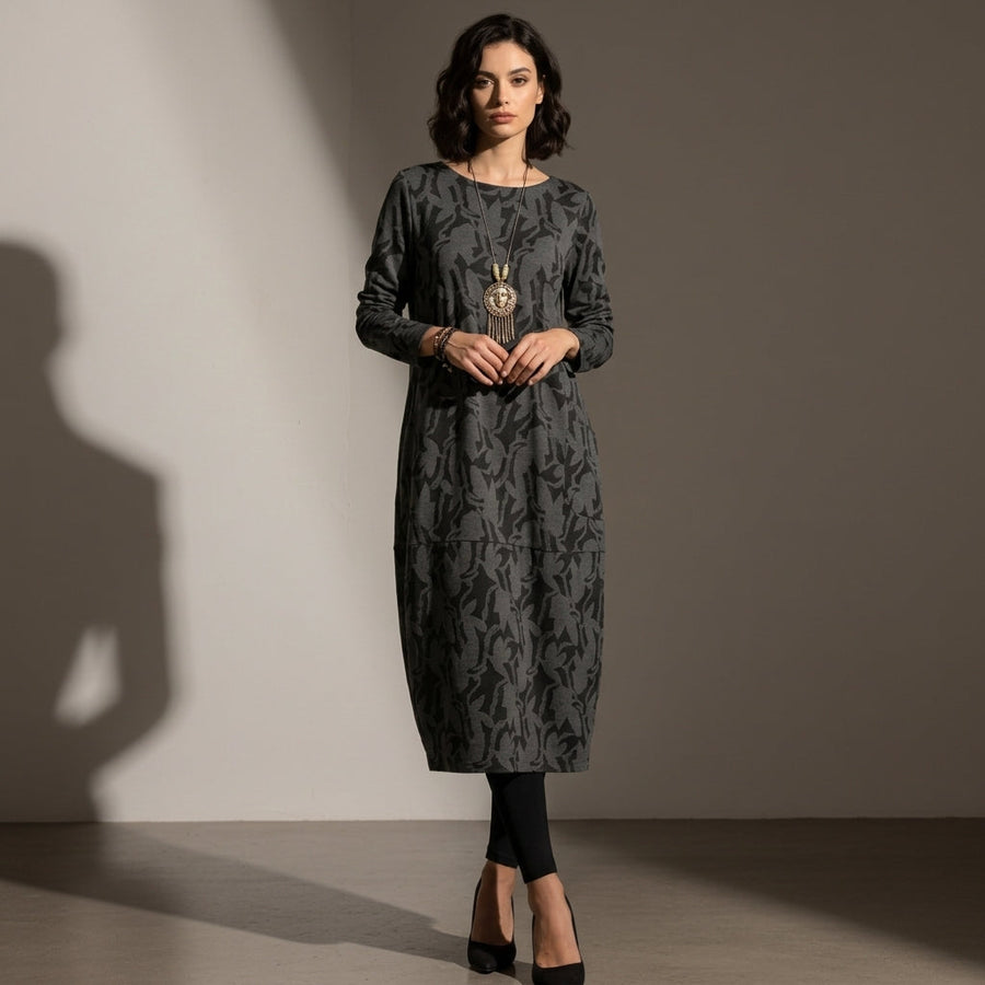 Olivia | Lisbon Long Sleeve Midi Dress