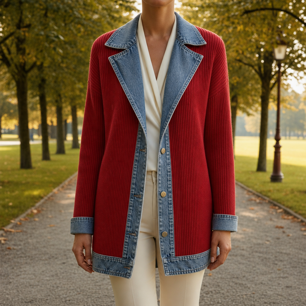 Olivia | Skyros Denim Knit Hybrid Jacket
