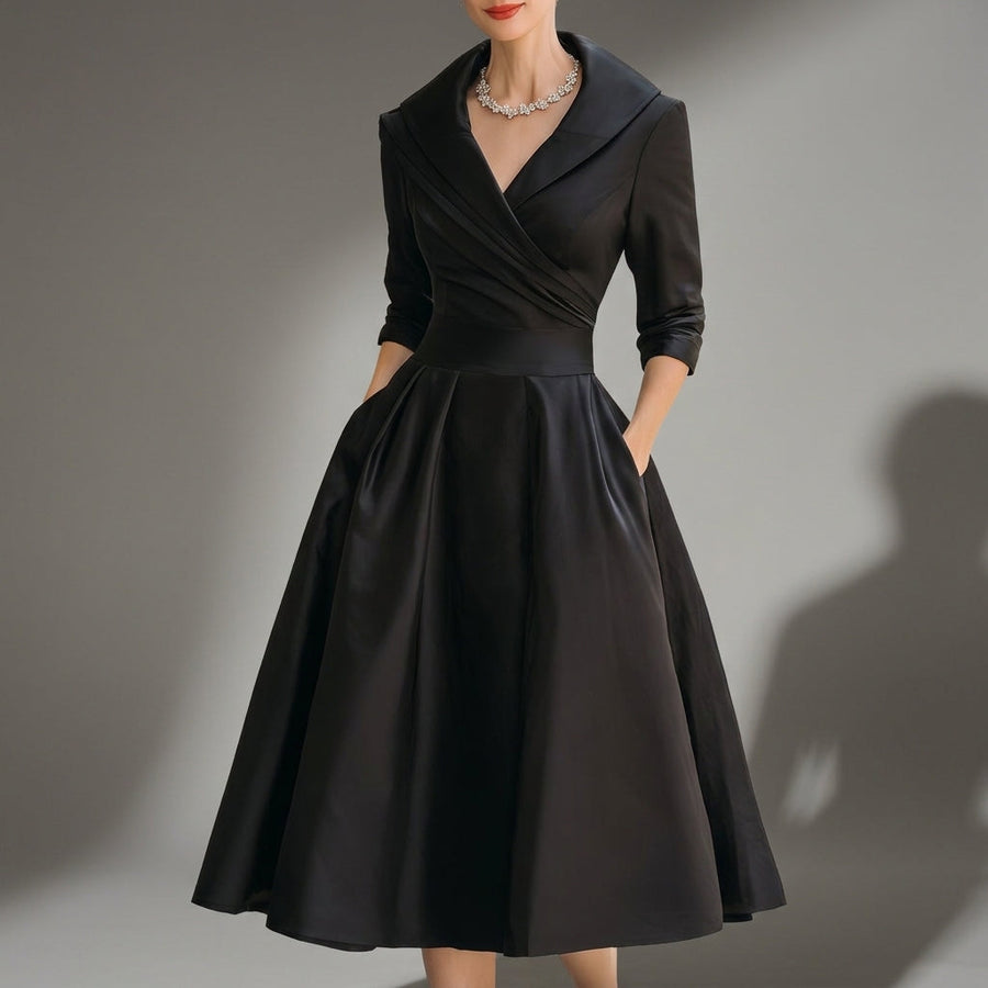 Olivia | Viana Vintage A-Line Midi Dress