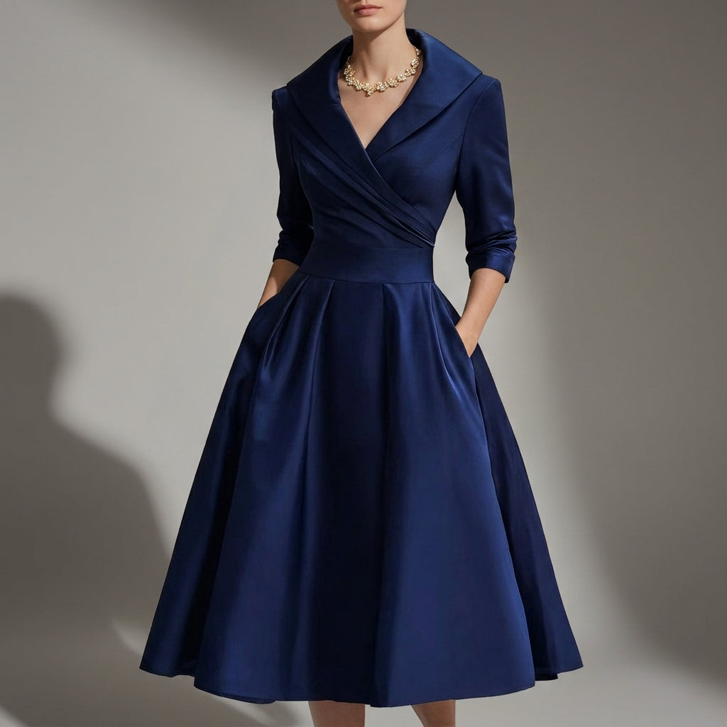 Olivia | Viana Vintage A-Line Midi Dress