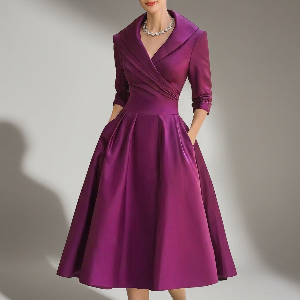 Olivia | Viana Vintage A-Line Midi Dress