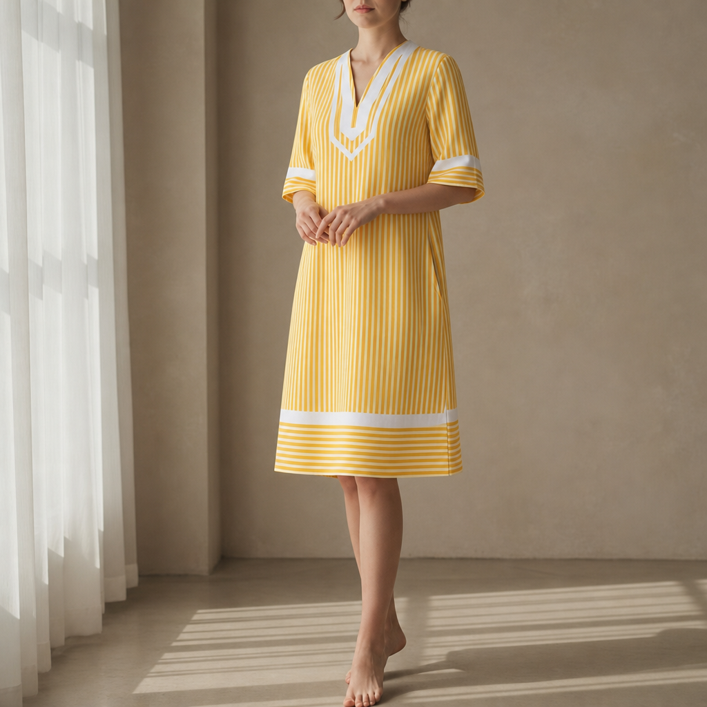 Olivia | Vieste Striped V-Neck Dress