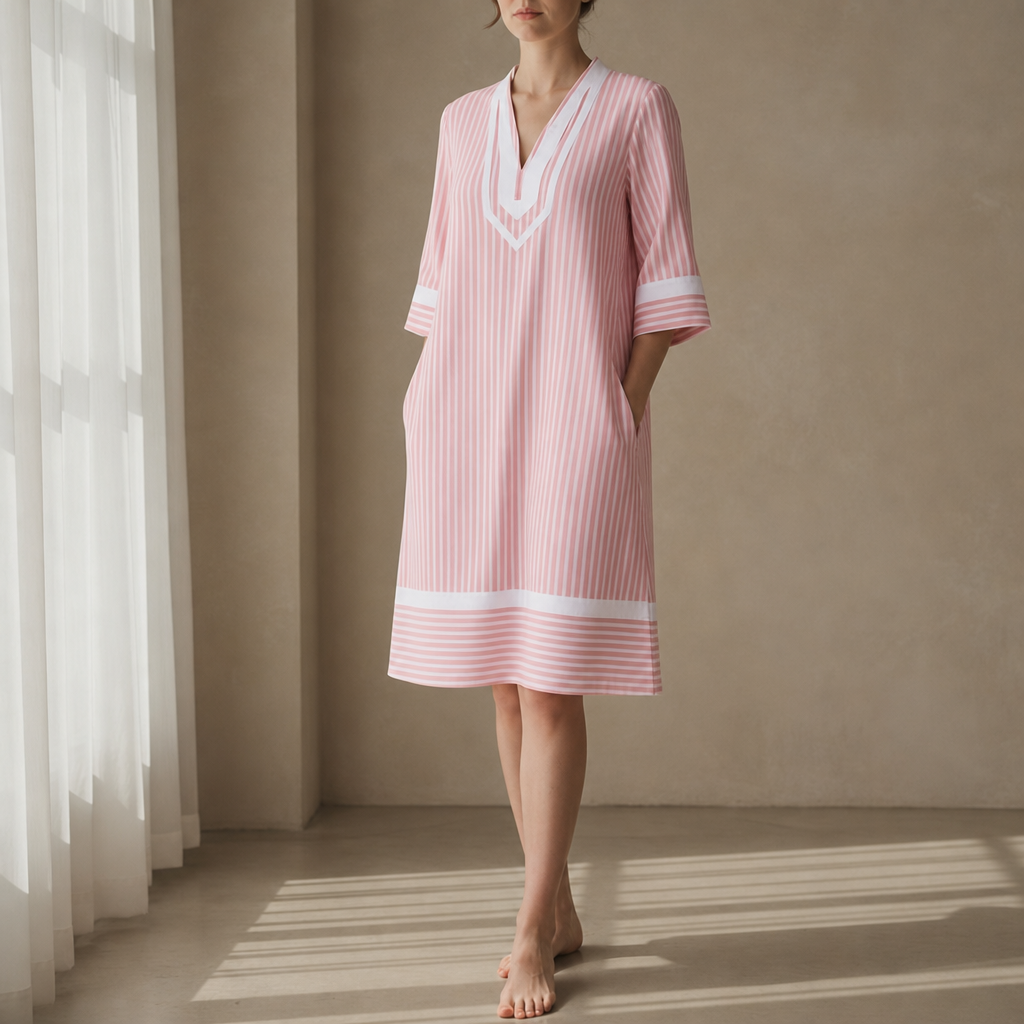 Olivia | Vieste Striped V-Neck Dress