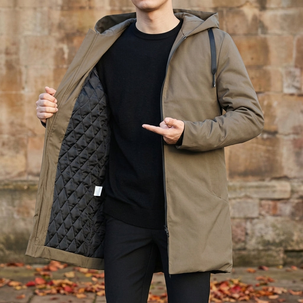 Owen | Nordvik Quilted-Lining Hooded Mid Coat
