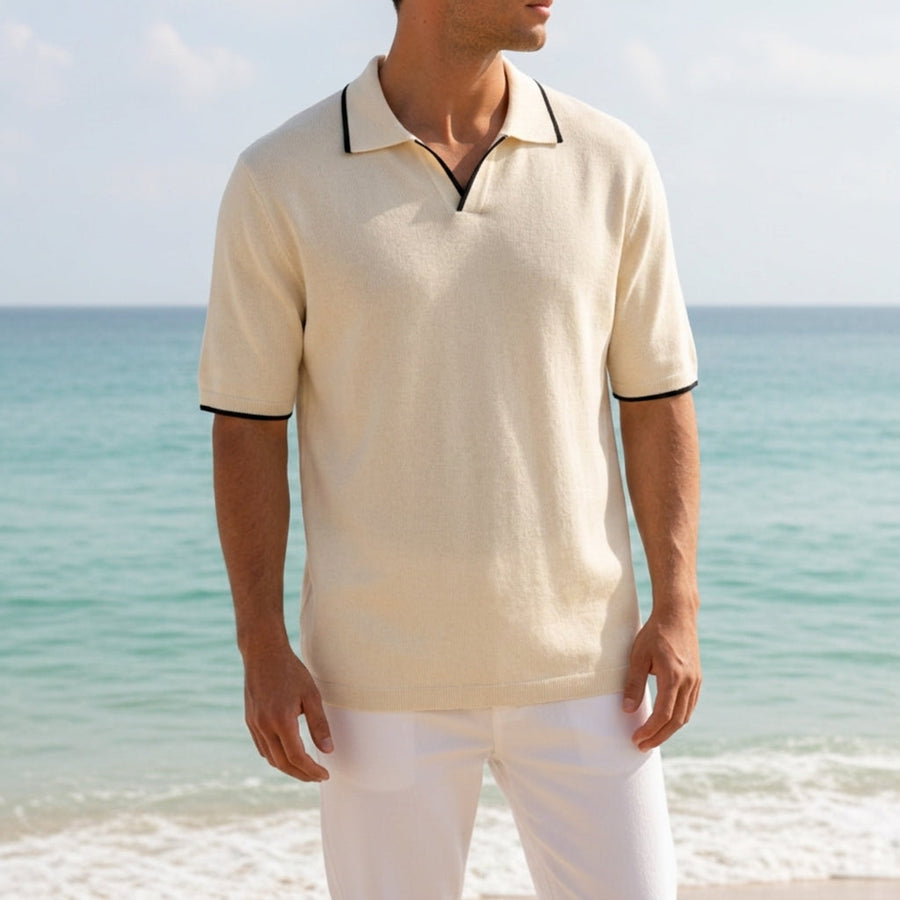 Owen | Rimini Contrast Tipped Slim Polo Shirt