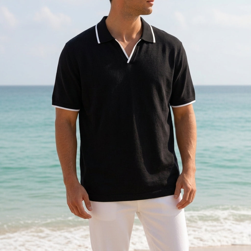 Owen | Rimini Contrast Tipped Slim Polo Shirt