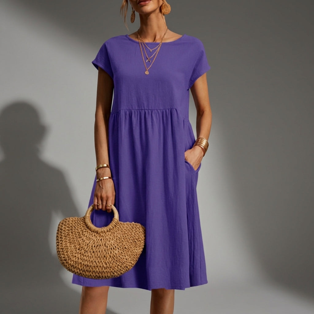 Penelope | Breezy Cap-Sleeve Midi Dress