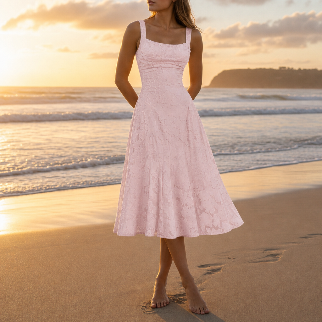 Penelope | Mougins Floral Lace Midi Dress