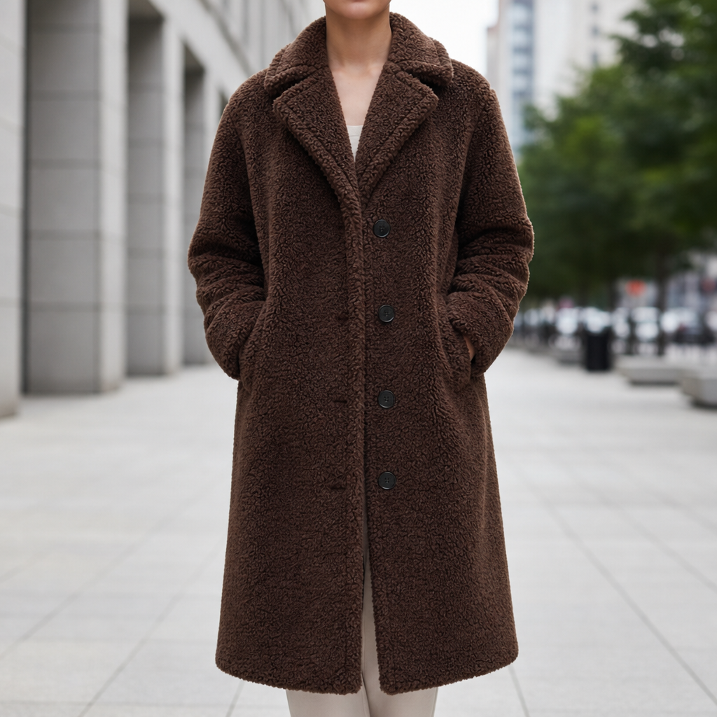 Piper | Eze Oversized Teddy Long Coat