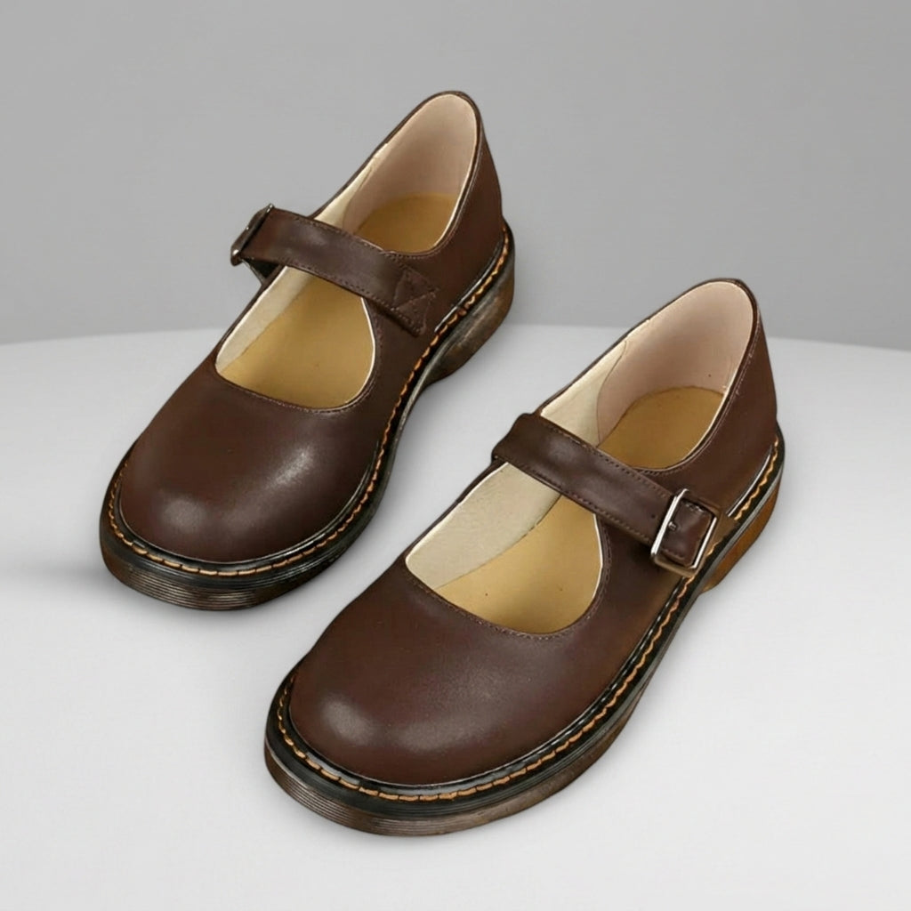 Piper | Margot Buckle-Strap Mary Jane Flats
