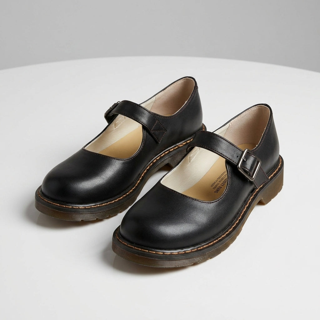 Piper | Margot Buckle-Strap Mary Jane Flats