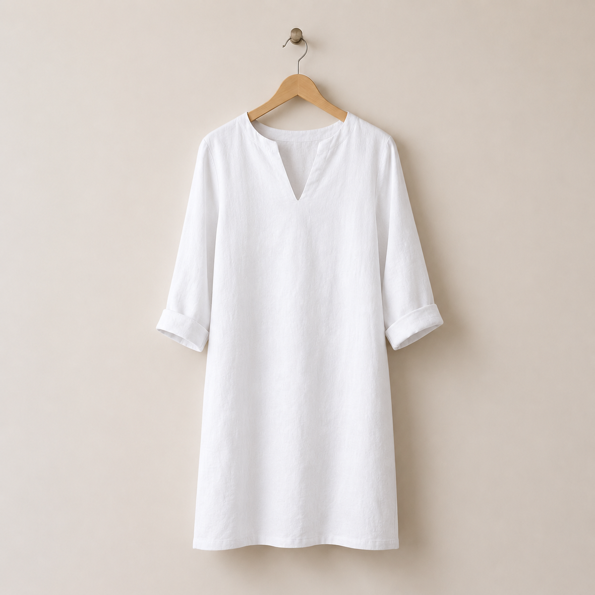 Piper | Sorrento Women's V-Neck Linen Midi Dress