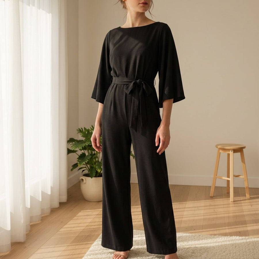 Riley | Marsaxlokk Belted Batwing Jumpsuit