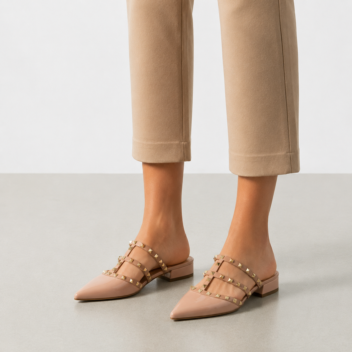 Riley | Obidos Studded Patent Mules