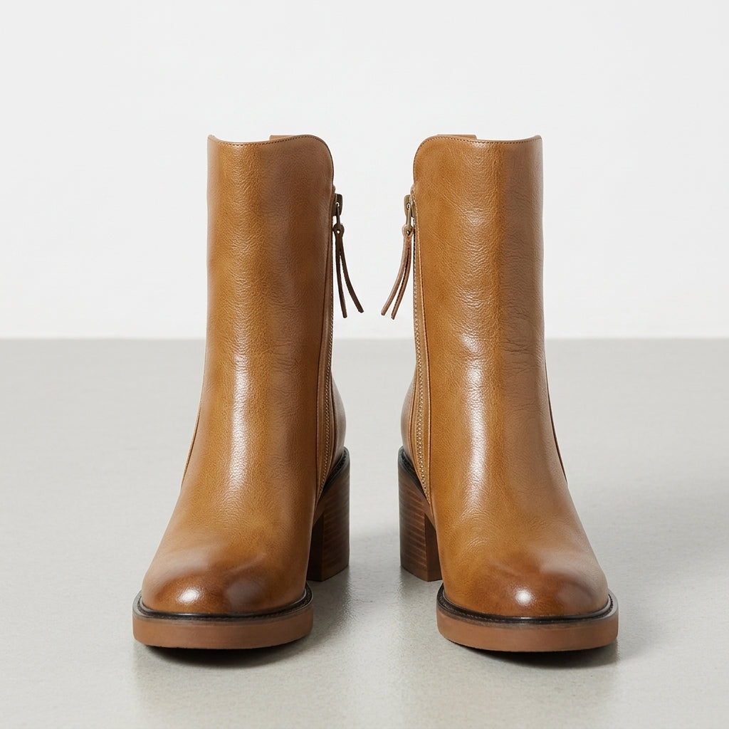 Riley | Verso Side-Zip Block-Heel Ankle Boot