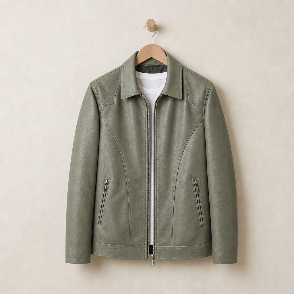 Robert | Calvi Classic Zip Leather Jacket