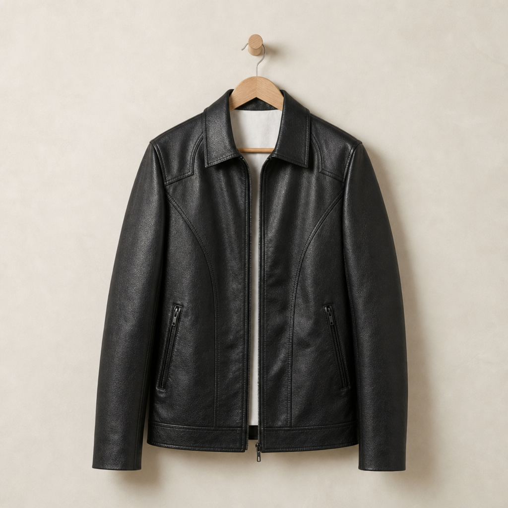 Robert | Calvi Classic Zip Leather Jacket