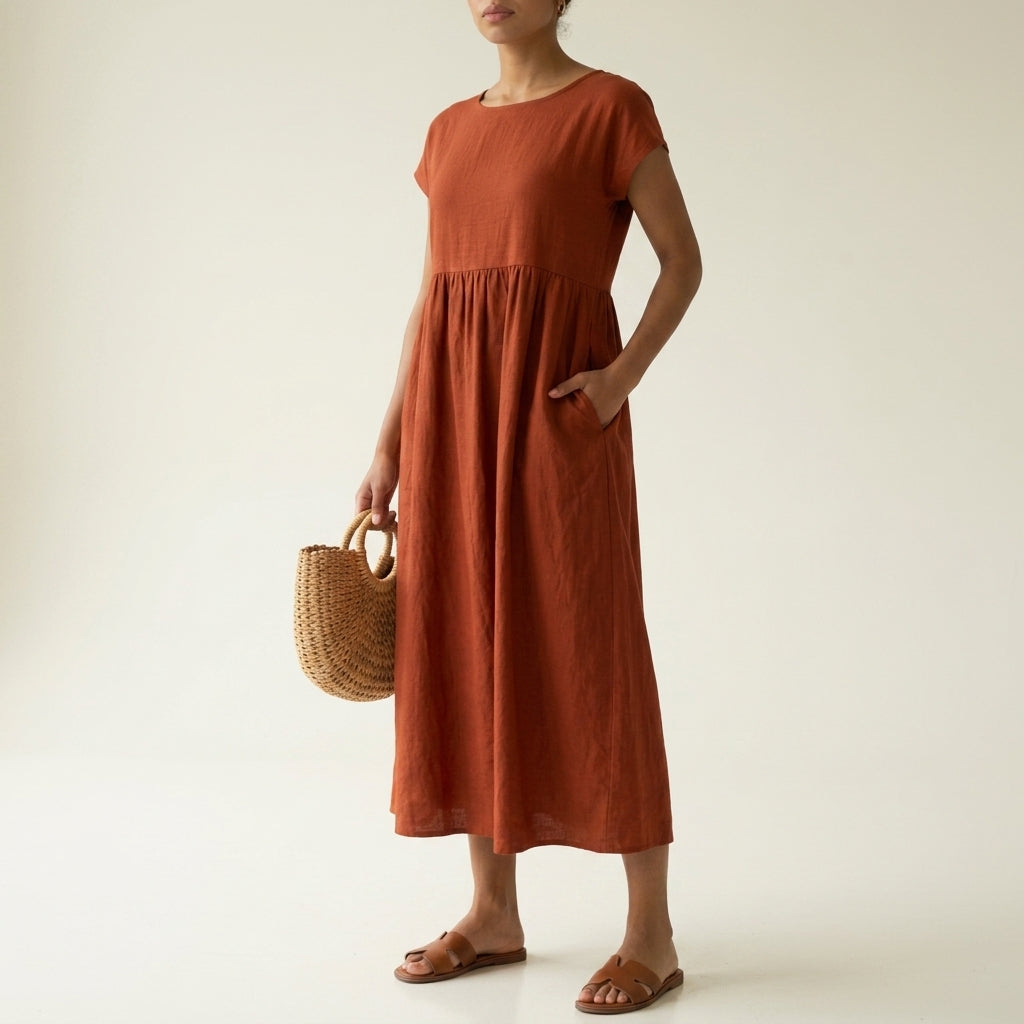 Ruby | Birgu Pleated Midi Dress