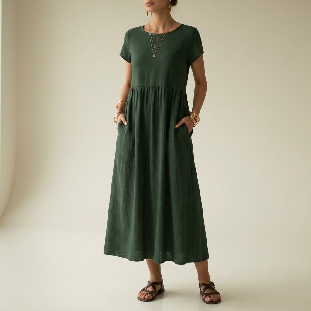Ruby | Birgu Pleated Midi Dress
