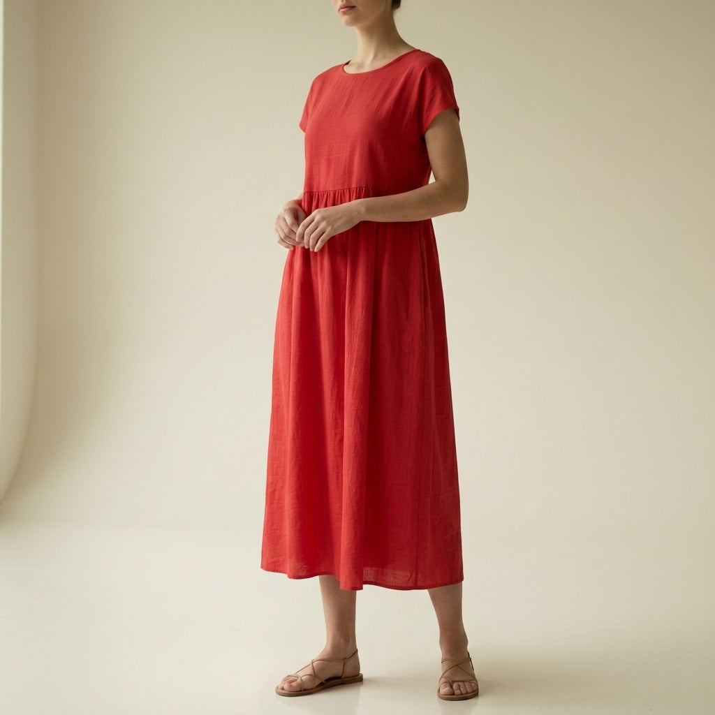 Ruby | Birgu Pleated Midi Dress