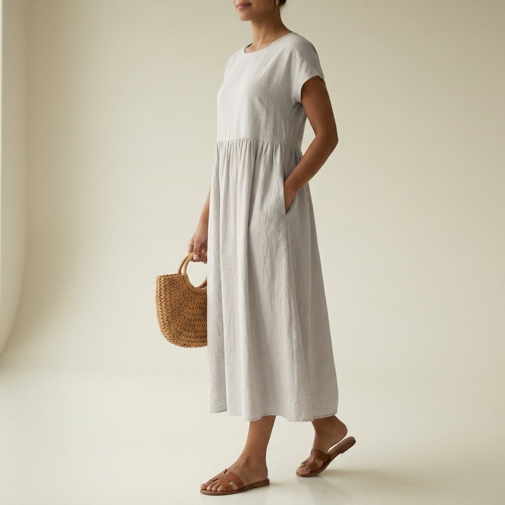 Ruby | Birgu Pleated Midi Dress