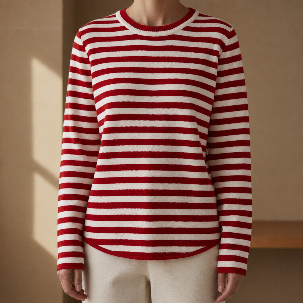 Ruby | Naxos Striped Knit Long-Sleeve Top