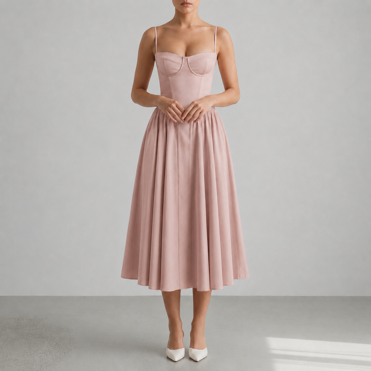 Sadie | Pollensa Bustier Midi Dress