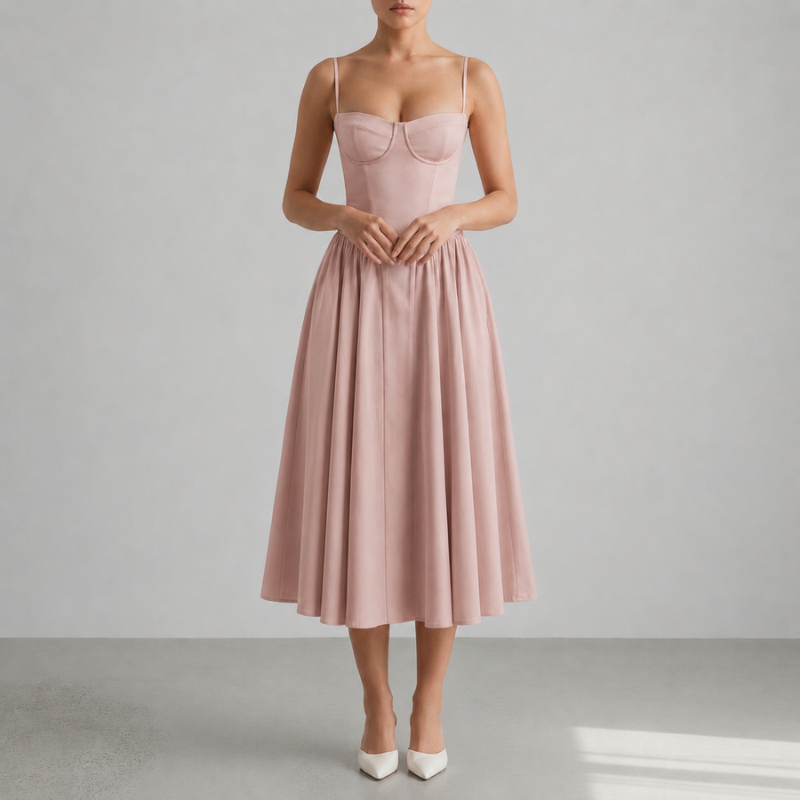 Sadie | Pollensa Bustier Midi Dress