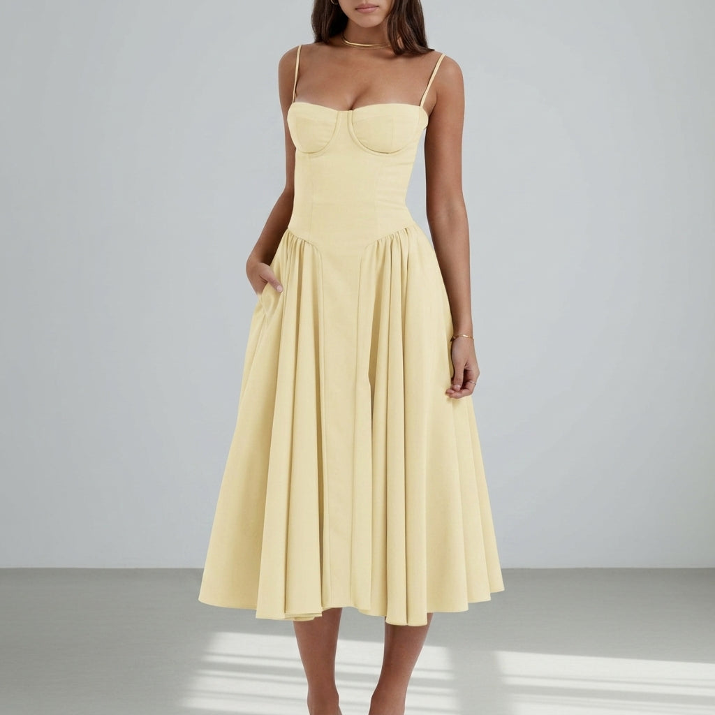 Sadie | Pollensa Bustier Midi Dress