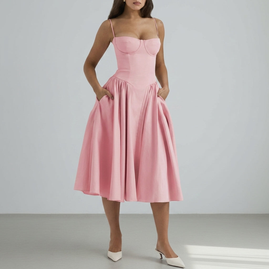 Sadie | Pollensa Bustier Midi Dress