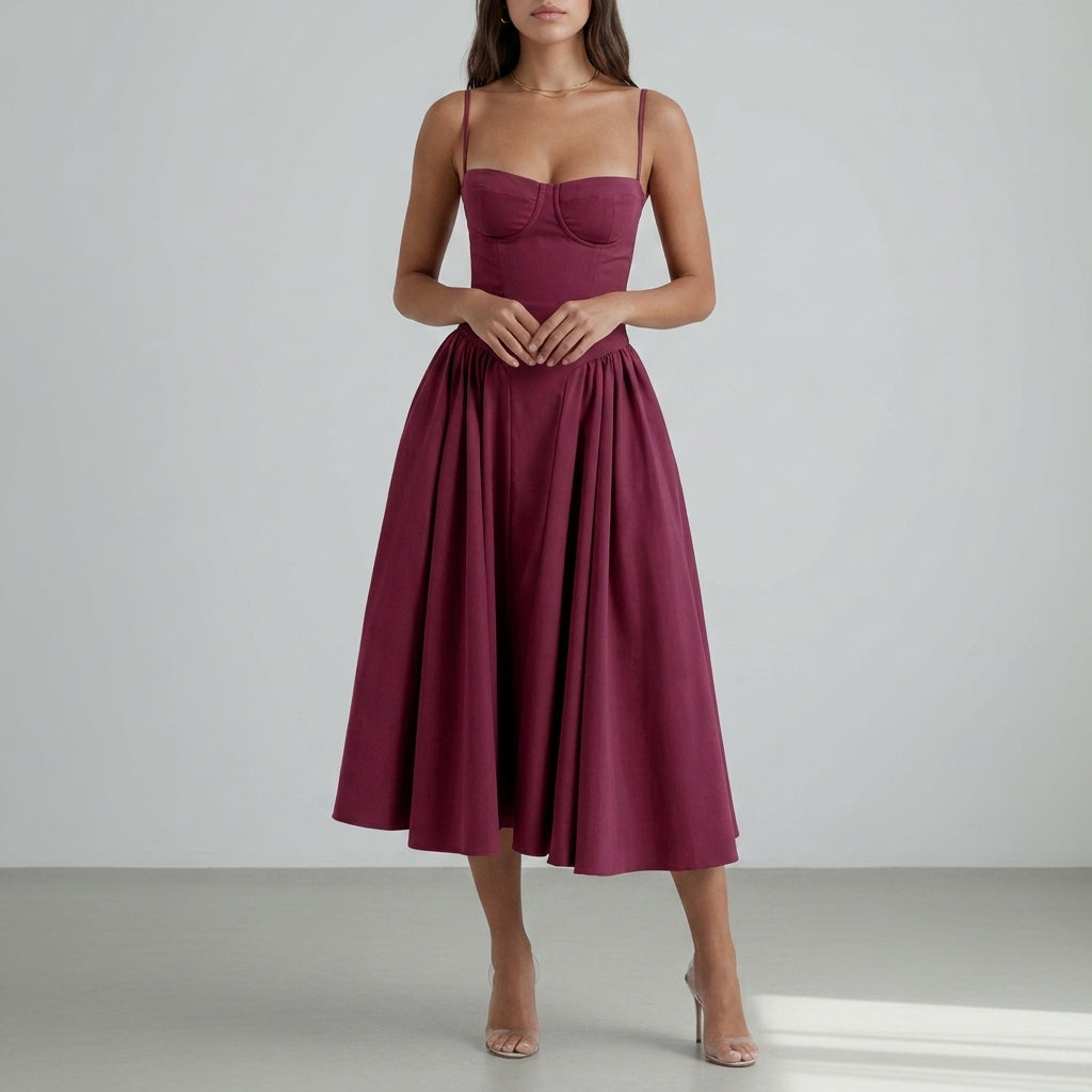 Sadie | Pollensa Bustier Midi Dress