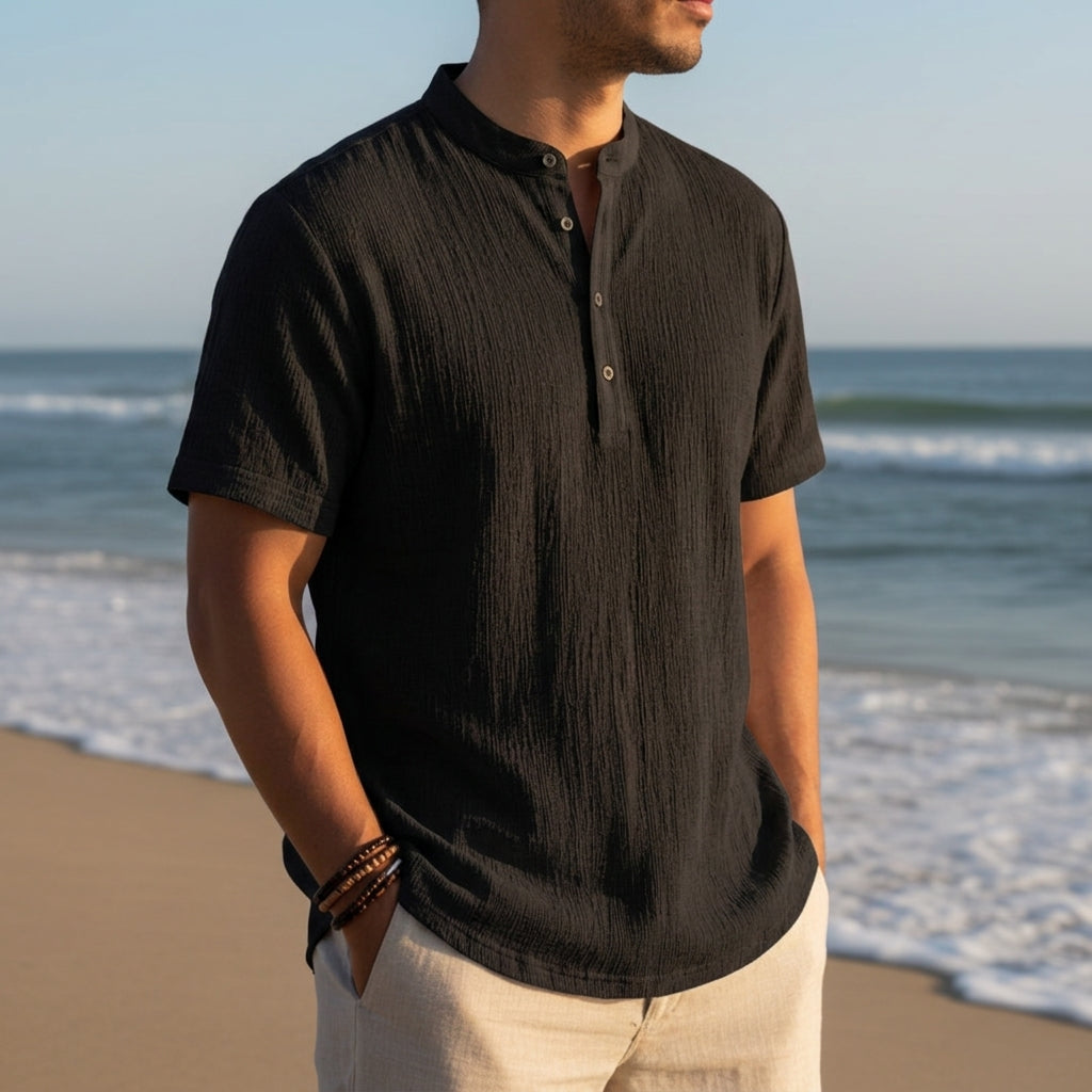 Samuel | Palermo Mandarin-Collar Shirt