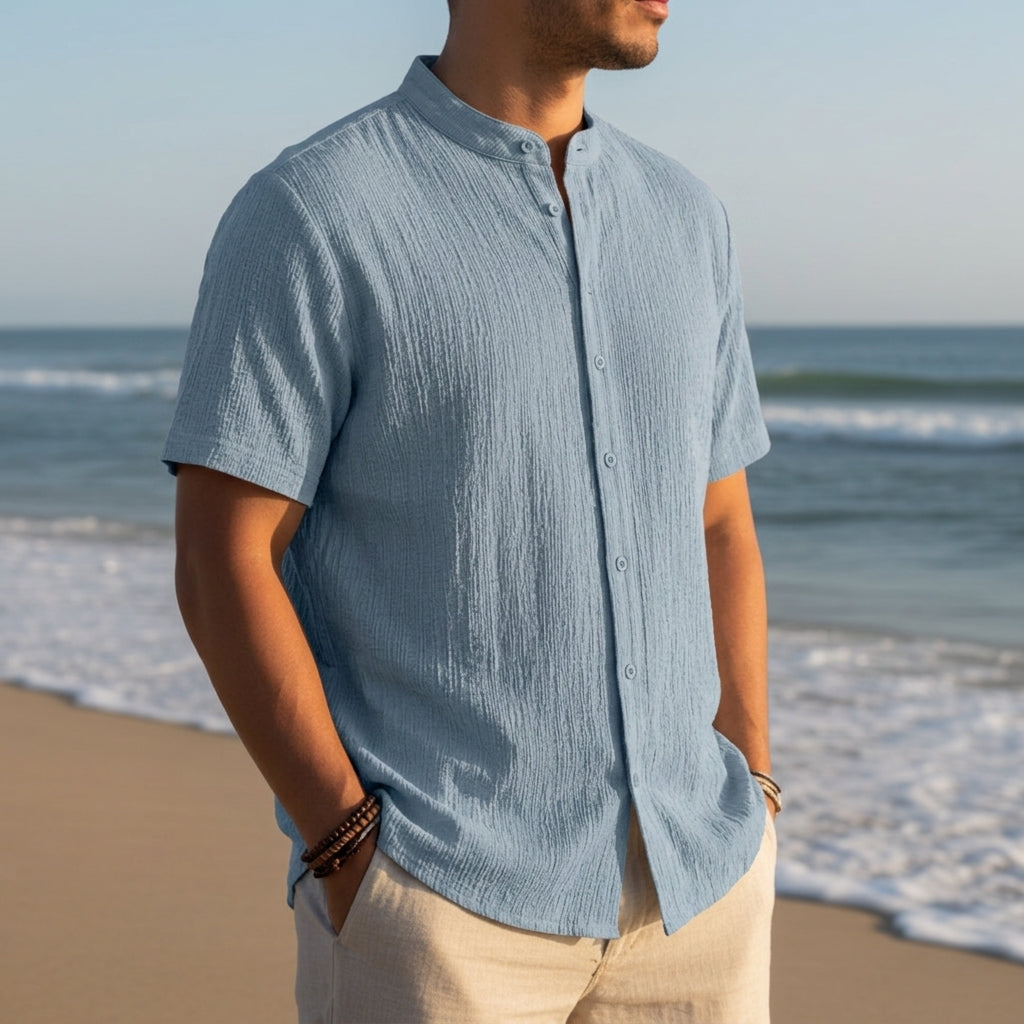 Samuel | Palermo Mandarin-Collar Shirt