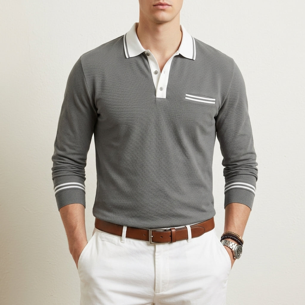 Samuel | Paxos Contrast Trim Polo Shirt